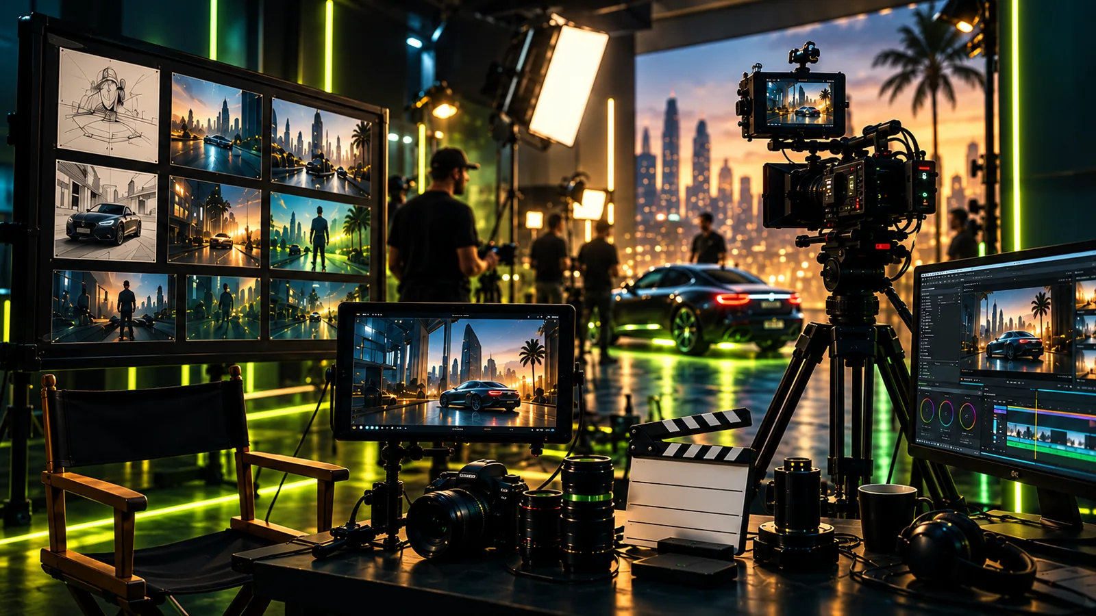 Illustrative concept for Video production and motion